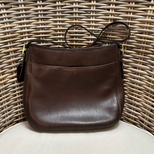 Vintage Leather Coach Shoulder Bag